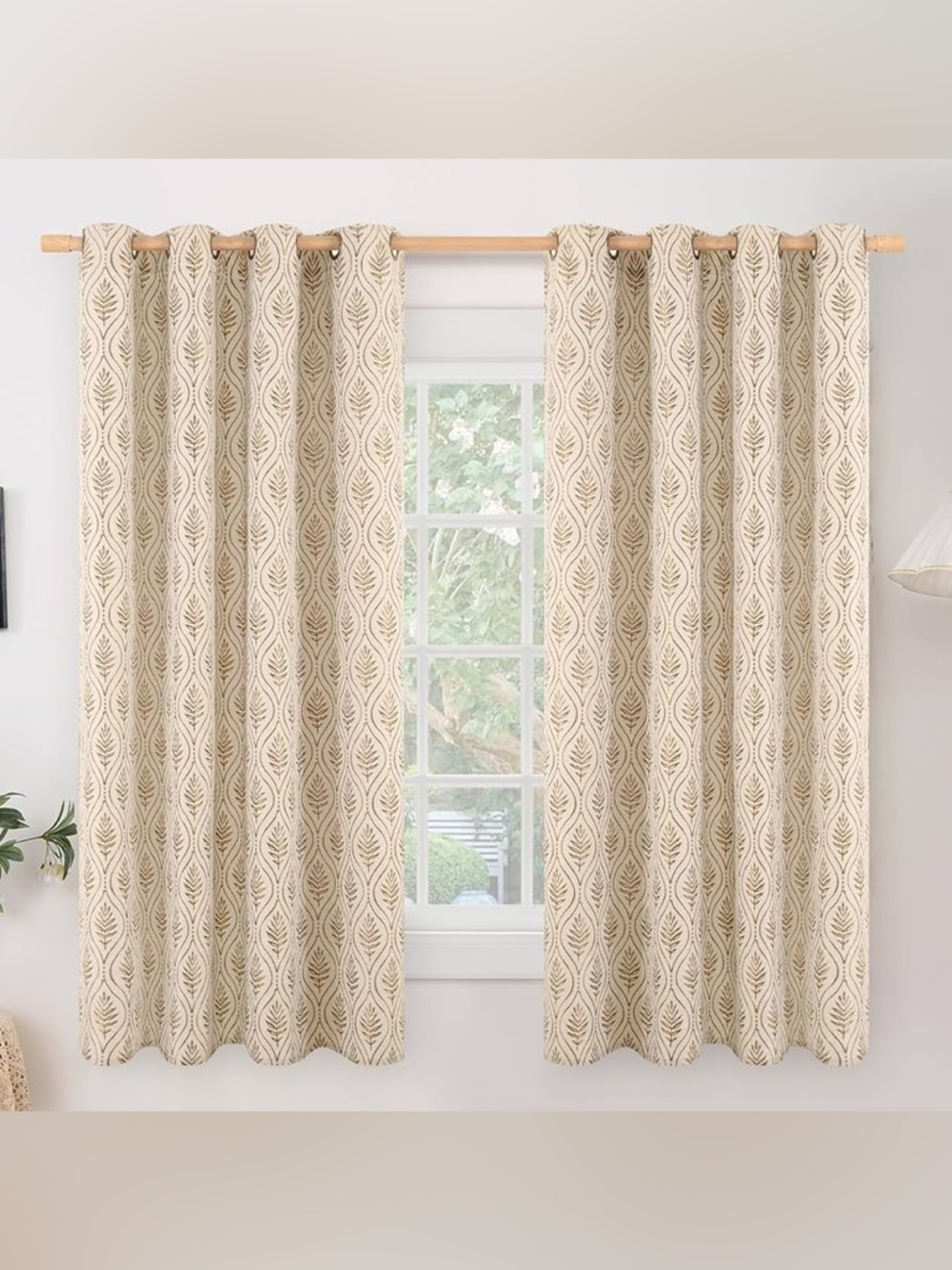 BGment Mocha French Country Curtains 63 in